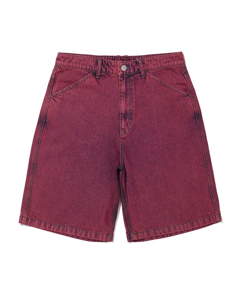 COLOR DENIM SHORTS - MAGENTA