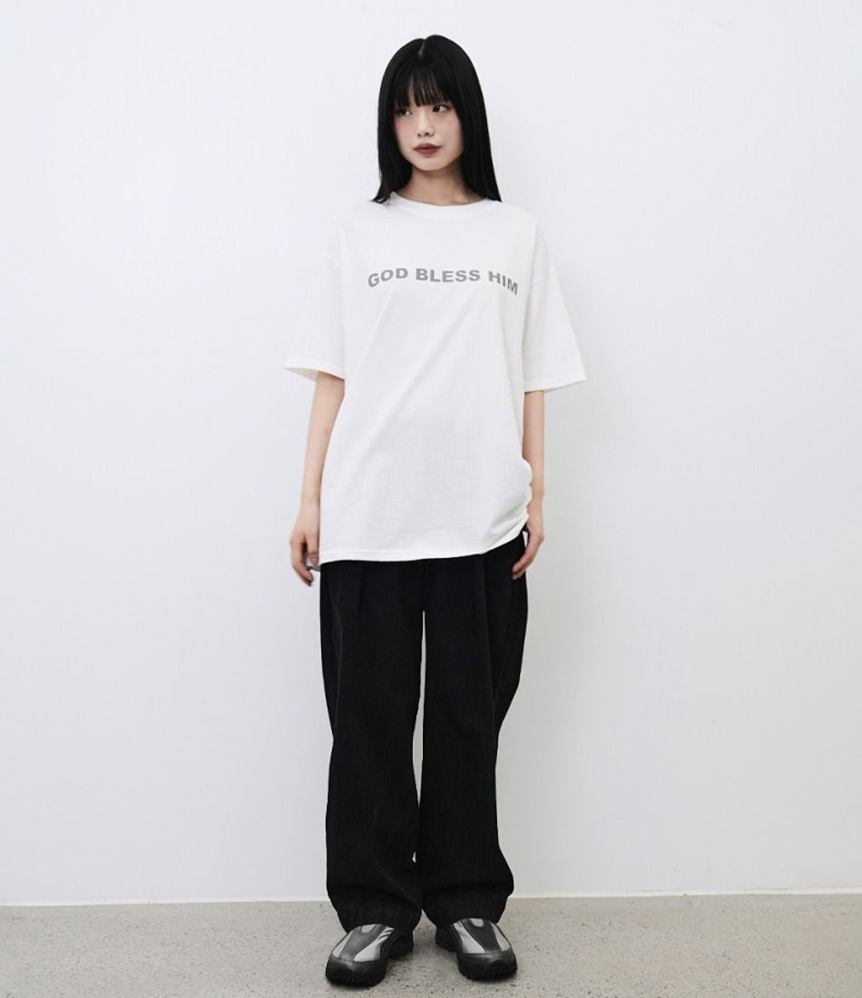 【CHANCECHANCE】24SS GOD BLESS HIM T-SHIRT MUSINSA | CHANCECHANCE GOD BLESS HIM T-SHIRT