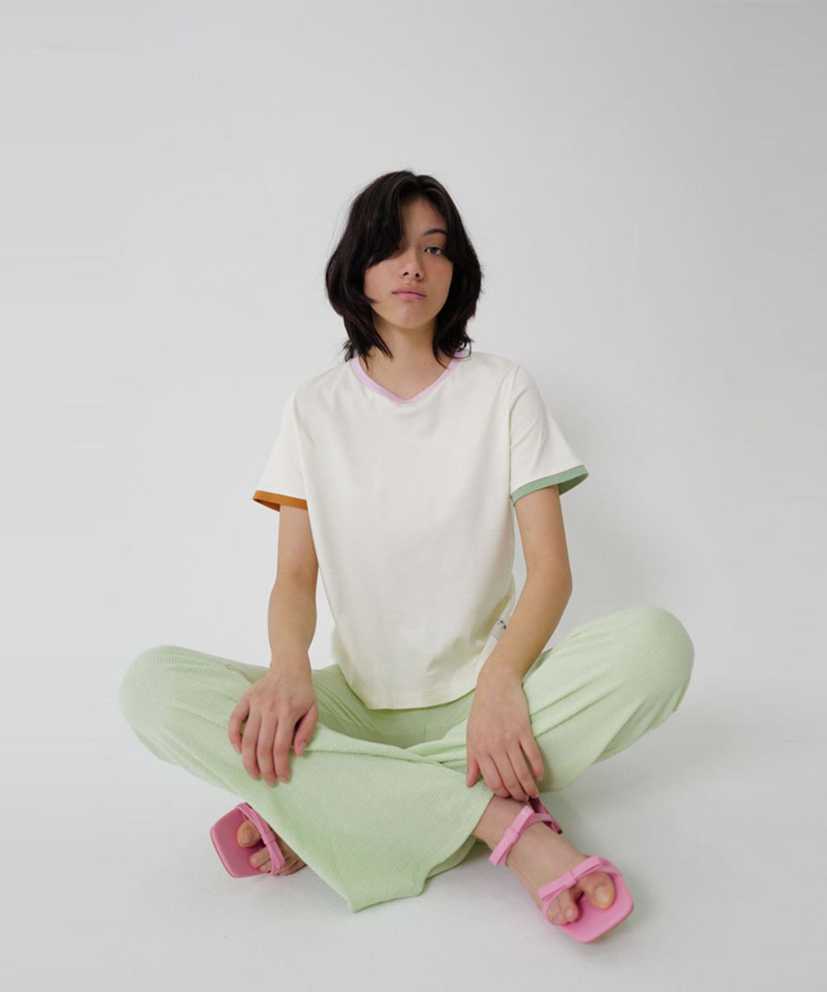 수수무(SUSUMU) EDGE TEE  - melon pink
