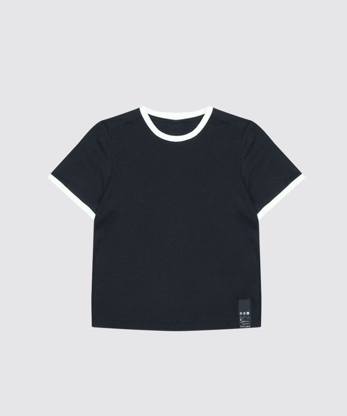 수수무(SUSUMU) EDGE TEE  - black ecru