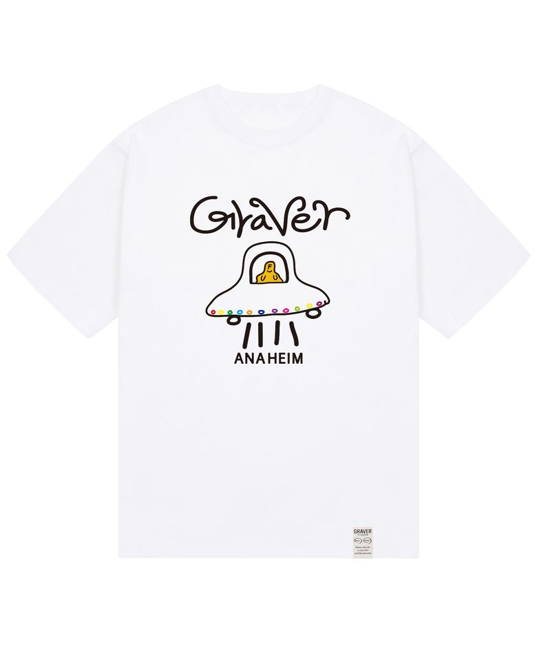 [UNISEX]UFO 스마일 반팔티_화이트