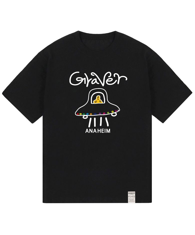 [UNISEX]UFO 스마일 반팔티_블랙