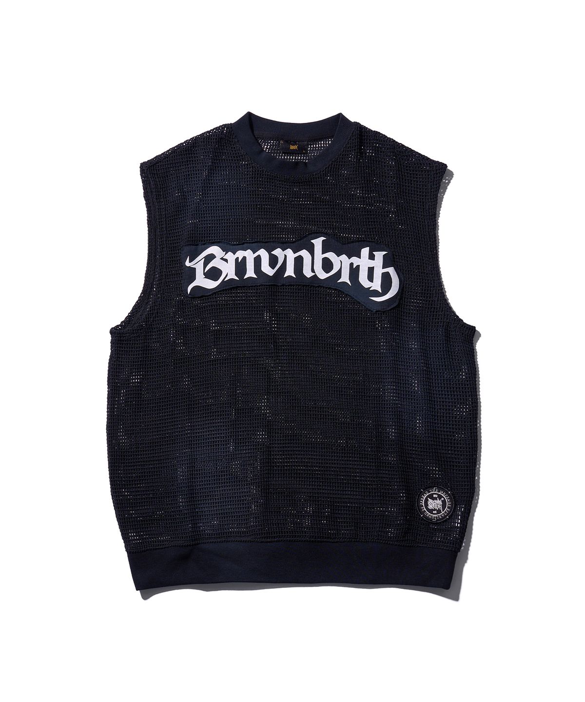브라운브레스(BROWNBREATH) SQUARE MESH SLEEVELESS - BLACK
