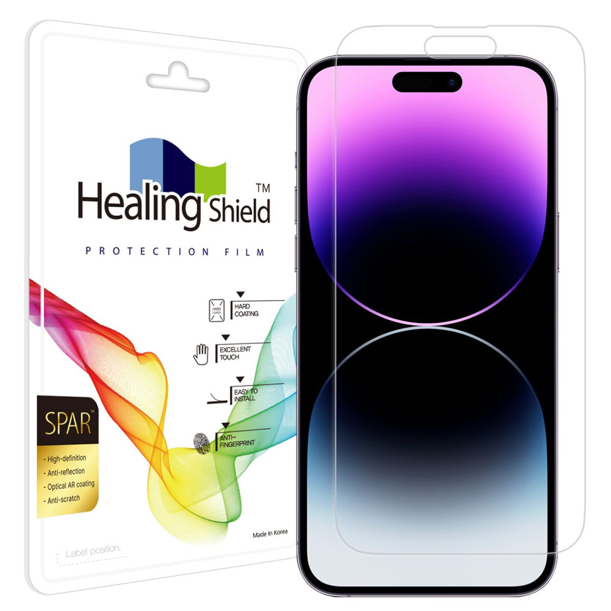힐링쉴드(HEALINGSHIELD) [1pack]아이폰14 프로맥스 슈페리어 AR 고화질 액정보호필름 1매