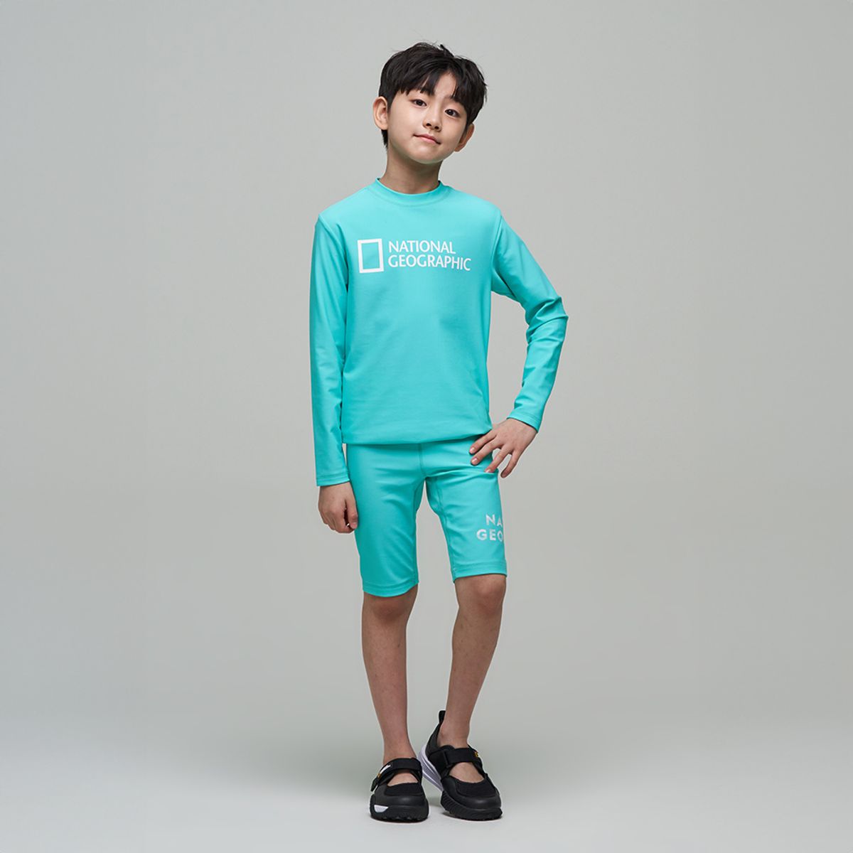 내셔널지오그래픽 키즈(NATIONAL GEOGRAPHIC KIDS) K242UWL640 5부 레깅스 MINT