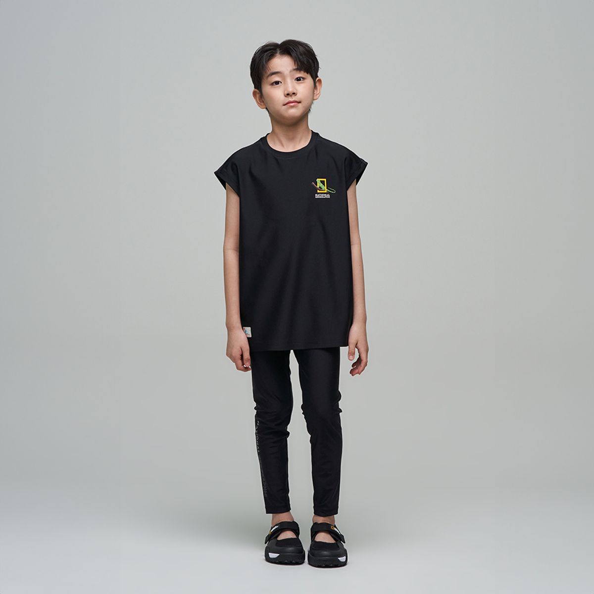 내셔널지오그래픽 키즈(NATIONAL GEOGRAPHIC KIDS) K242UWL630 롱 레깅스 CARBONBLACK