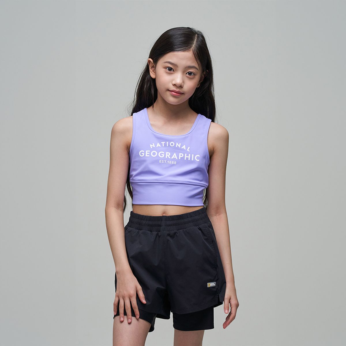 내셔널지오그래픽 키즈(NATIONAL GEOGRAPHIC KIDS) K242GRG630 여아 이너탑 LAVENDER