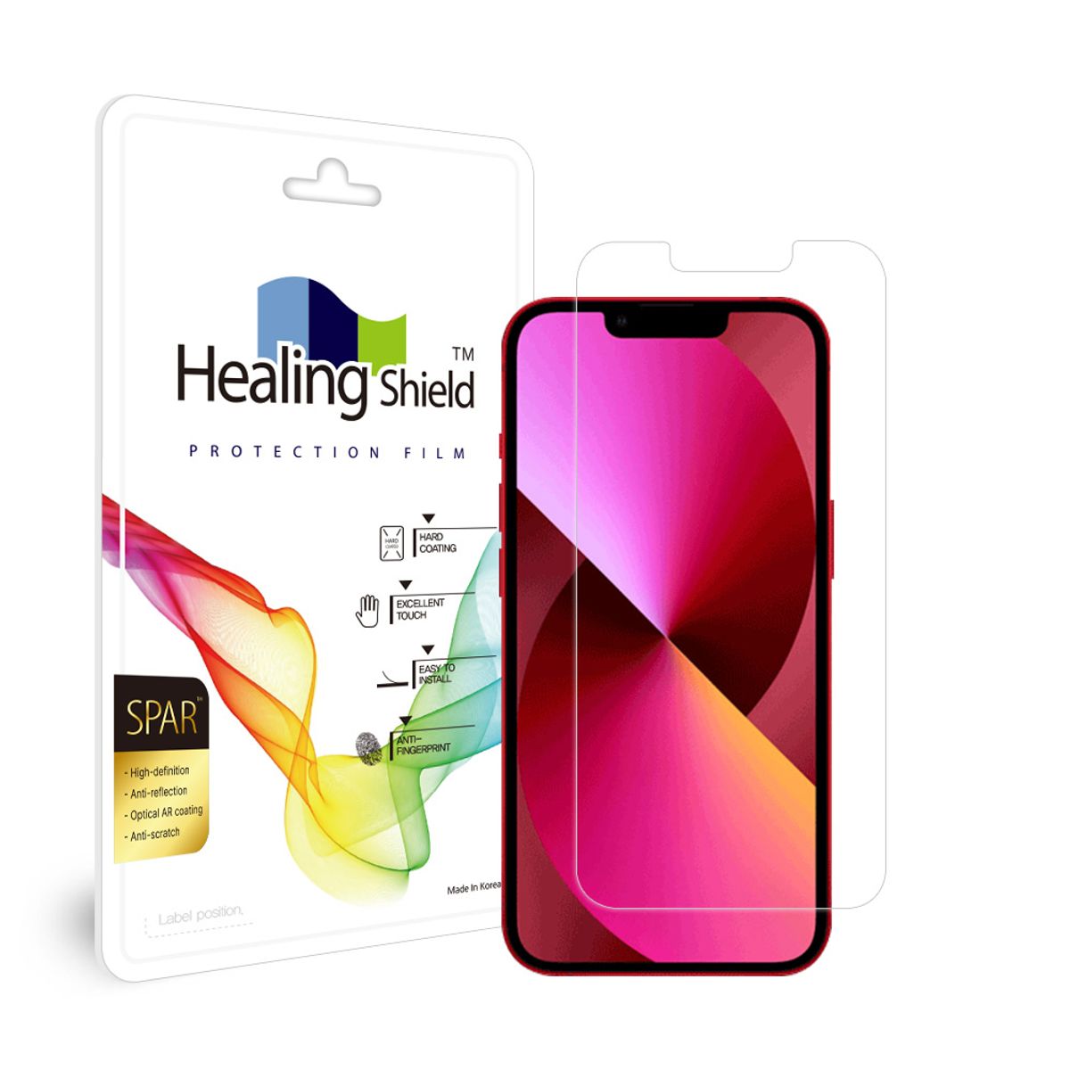 힐링쉴드(HEALINGSHIELD) [1pack]아이폰13 미니 슈페리어 AR 고화질 액정보호필름 1매