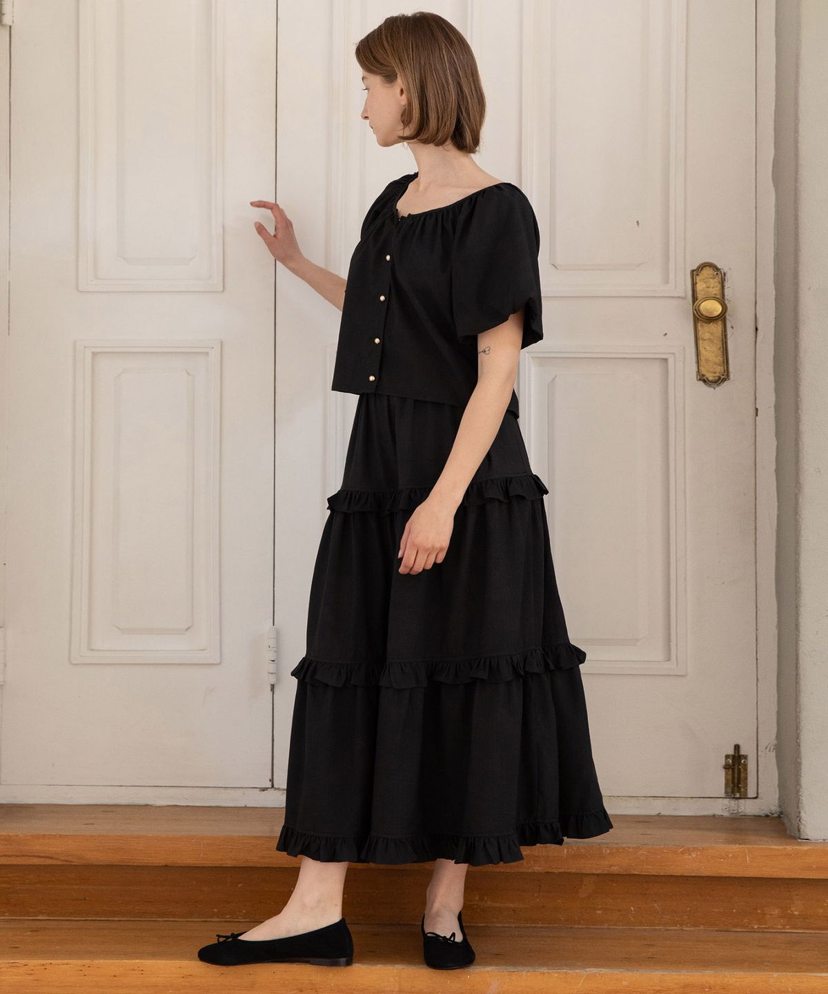 제이마크뉴욕(JMARKNEWYORK) Cancan frill skirt - Black