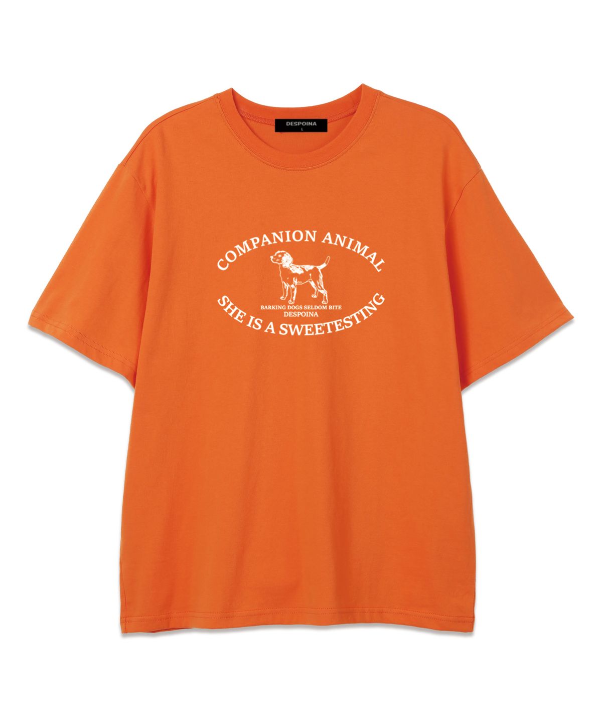 우즈(OUSE) ANIMAL LOGO 오버핏 반팔 티셔츠 (DS004) 오렌지