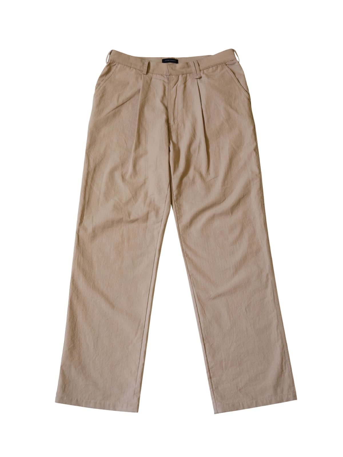 장진석(JANGJINSEOK) 원턱 립스탑 팬츠 (BEIGE)