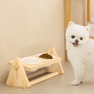 원목 강아지 밥그릇 식기세트