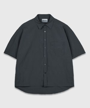 윈드 숏슬리브 셔츠_차콜