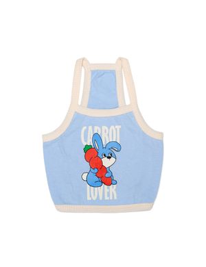 캐럿 버니 크롭 탑 스카이블루