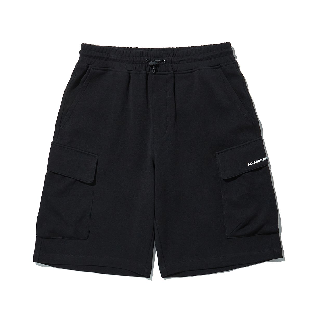 올어바웃뉴(ALL ABOUT NEW) 우븐 포켓 5부 반바지 블랙 INY2RS22ABK