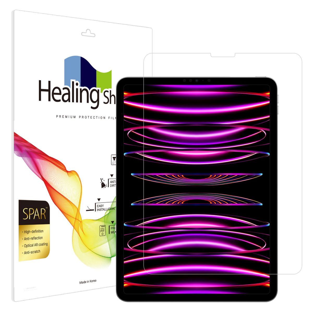 힐링쉴드(HEALINGSHIELD) [1pack]아이패드 프로 6세대 5세대 4세대 12.9 슈페리어 AR 고화질 액정보호필름