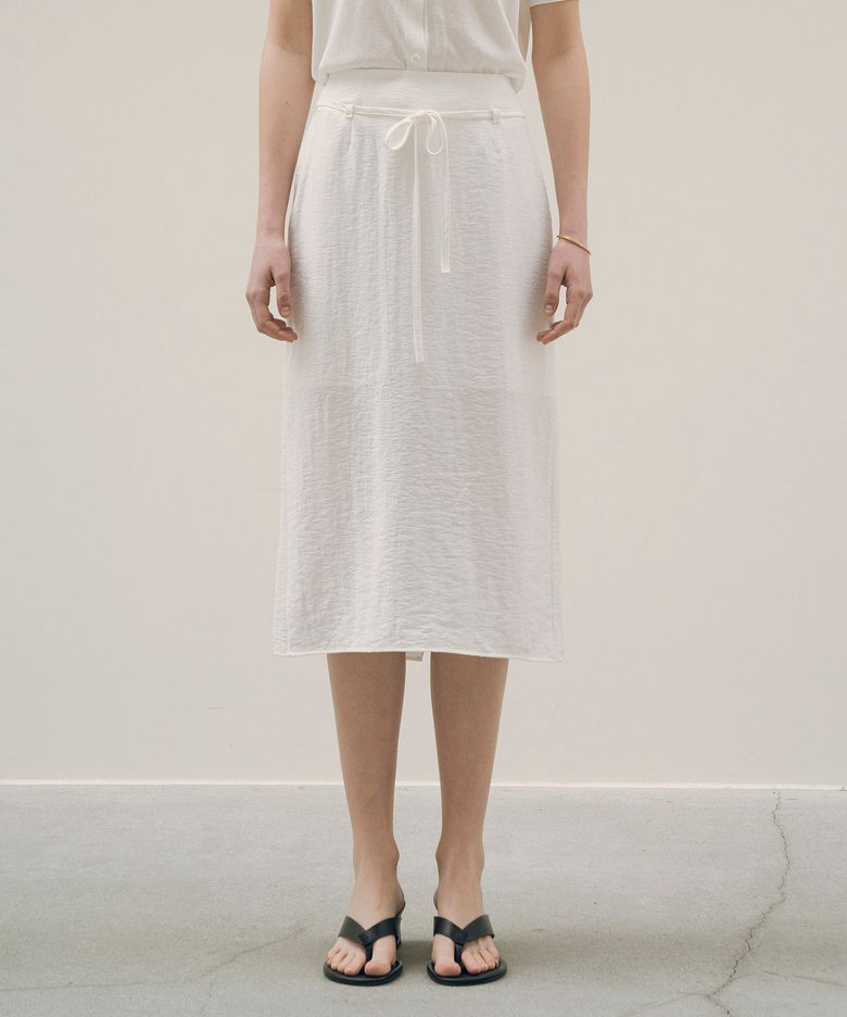 SIST9039 라운지 실키 스커트_White