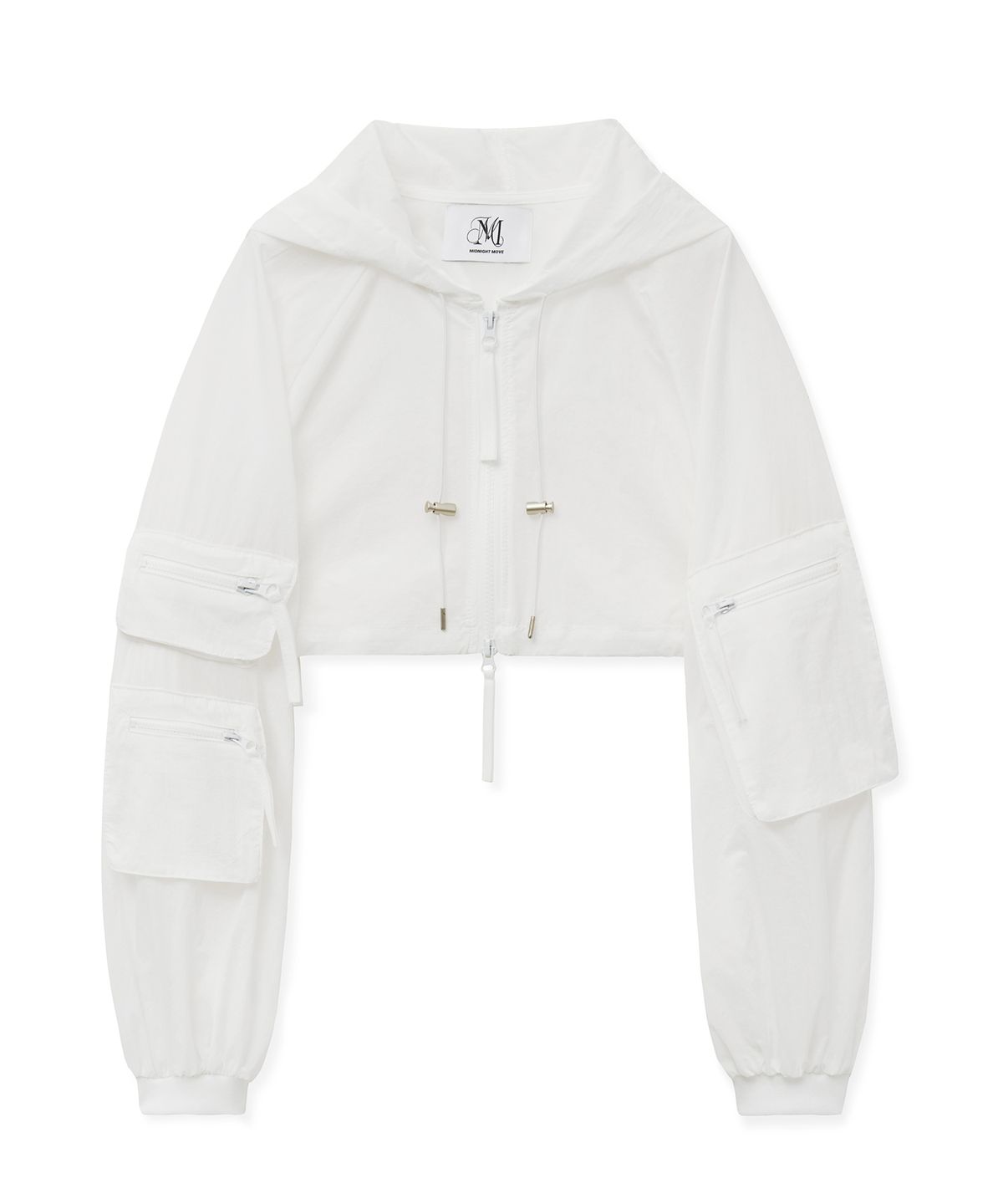 미드나잇 무브(MIDNIGHT MOVE) pocket hood zip up (white)