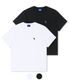 [2PACK] 돌핀 미니 체인자수 16수 반팔티셔츠 화이트&블랙 2팩