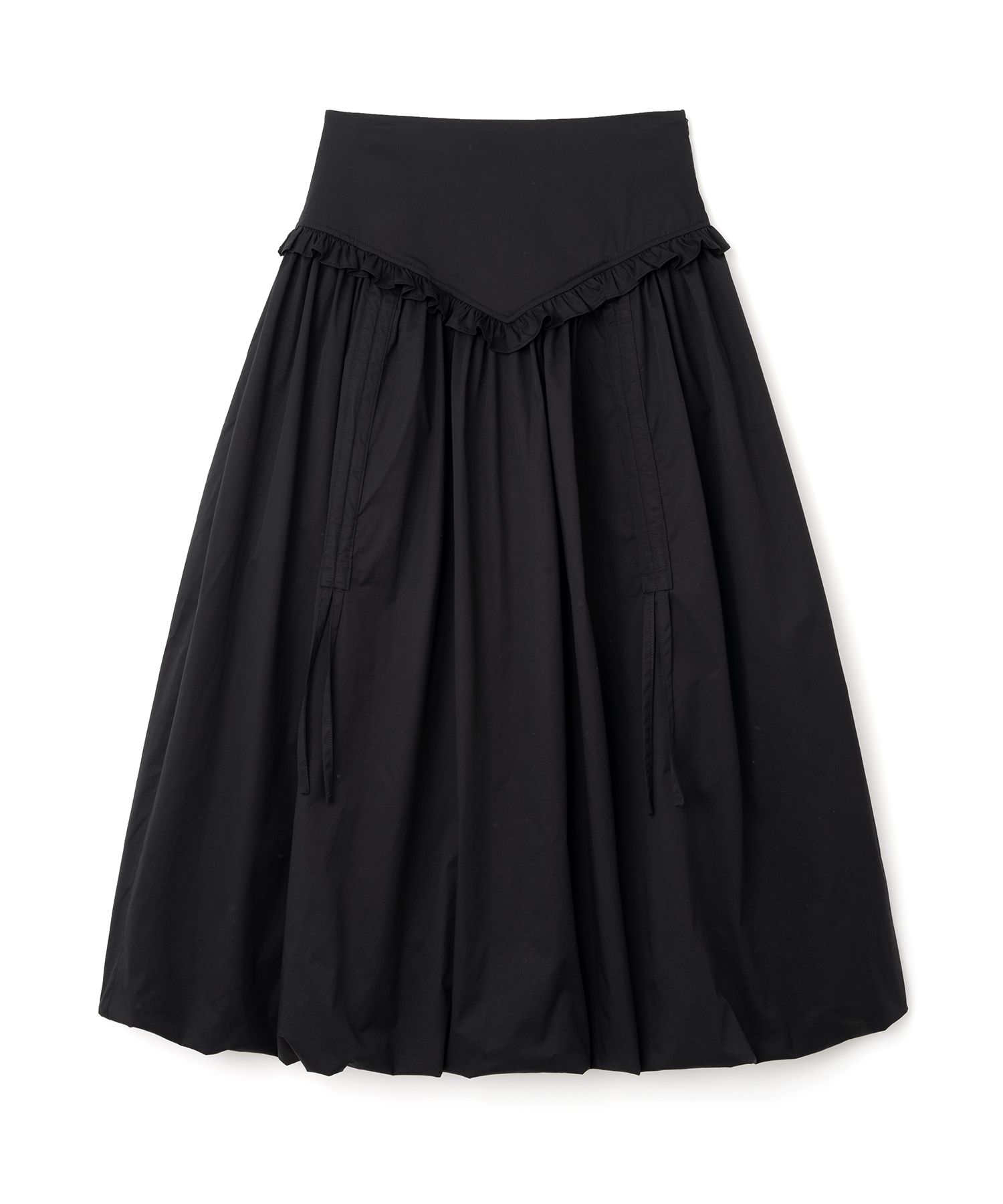 MUSINSA | MILLO WOMEN Balloon Shirring Maxi Skirt [Black]