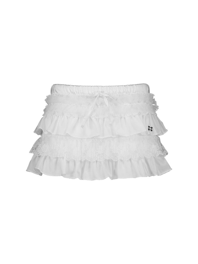 TUTU MIX SKIRT PANTS / WHITE