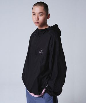 시어 나일론 후드 아노락 블랙