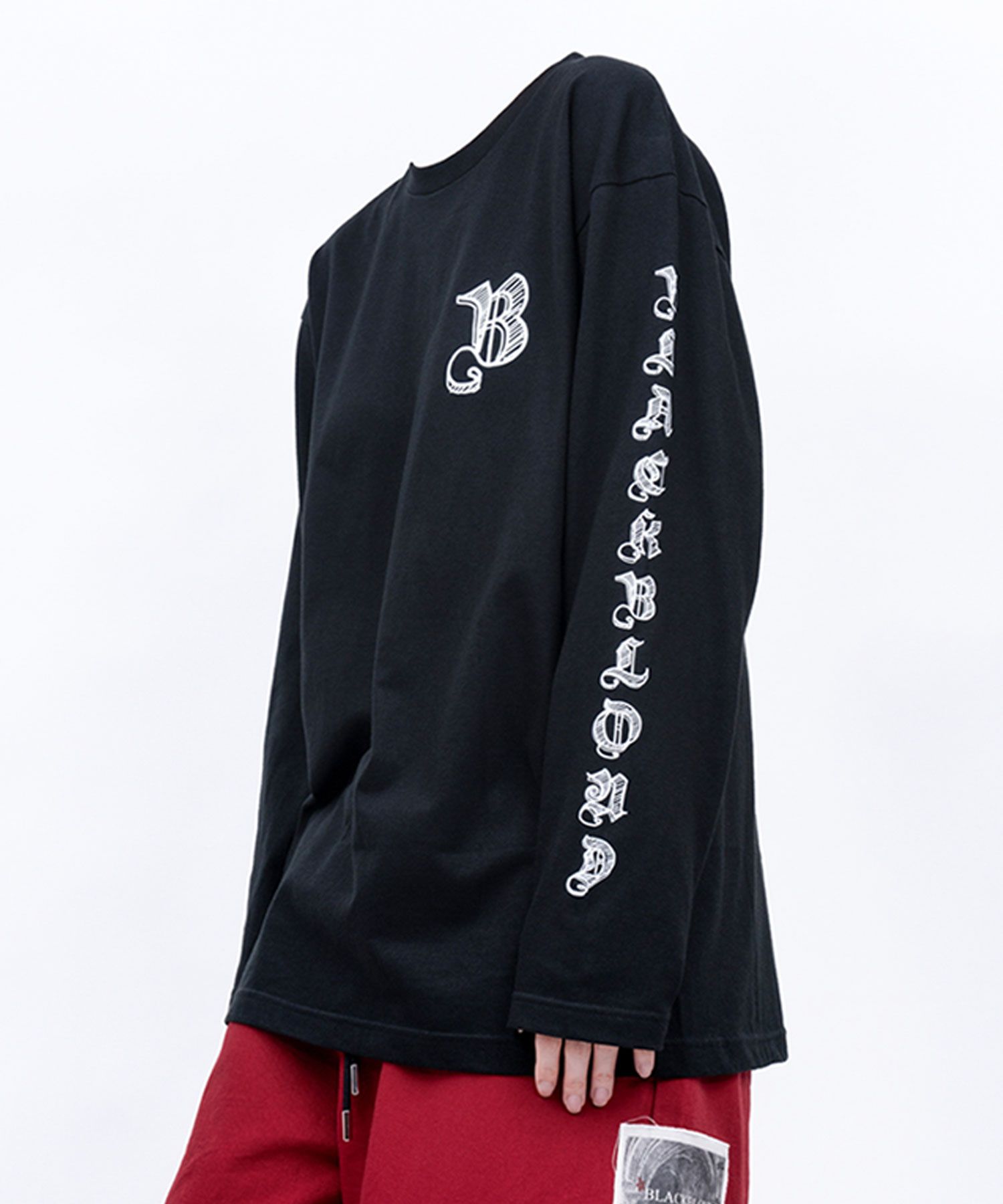 BLACKBLONDのVivid Sketch Logo Long Sleeve T-Shirt 全4色 MUSINSA公式 | BLACKBLOND Vivid Sketch Logo Long Sleeve T