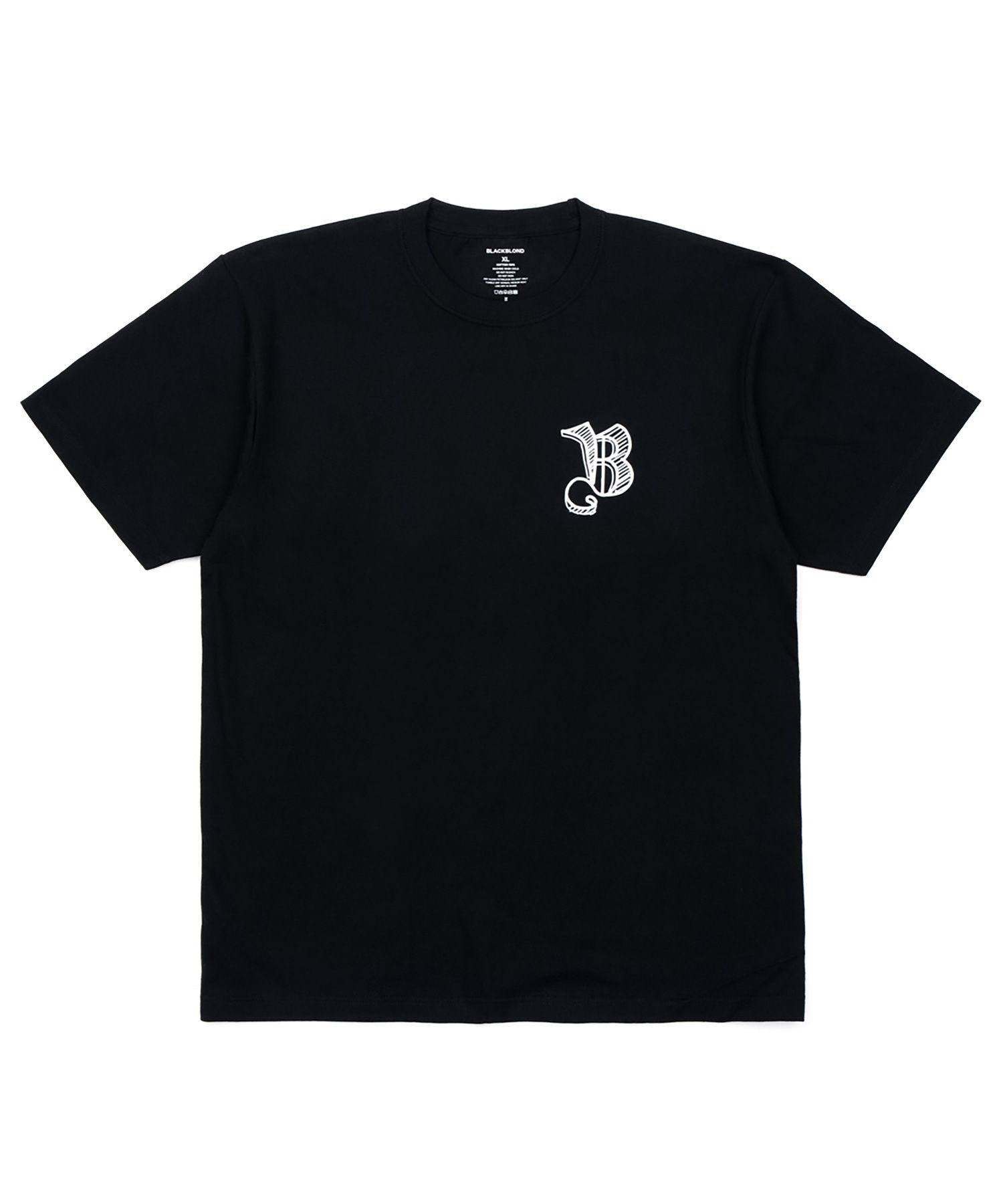 ◆BLACKBLOND◆ Vivid Sketch Logo Short Sleeve T-Shirt Black MUSINSA | BLACKBLOND Vivid Sketch Logo Short Sleeve T-Shirt