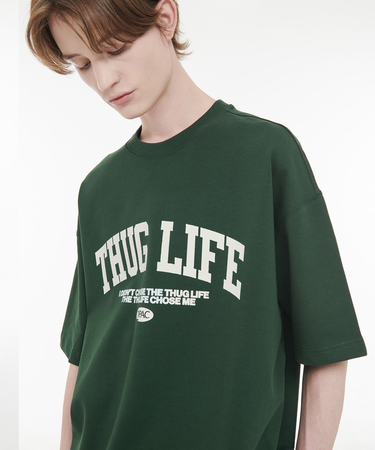 브라바도(BRAVADO) TUPAC THUG LIFE COLLEGIATE GN (BRENT2482)