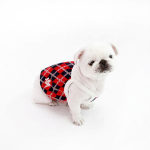 아가일 패턴 크롭탑 - 네이비