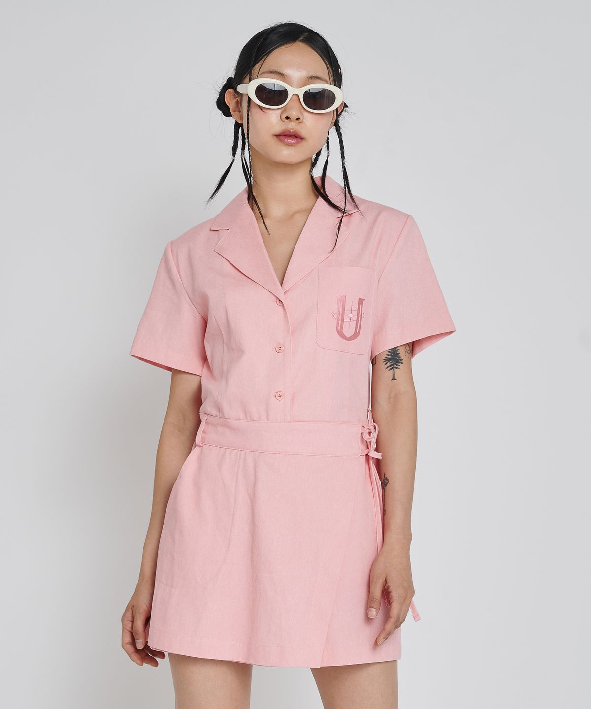 언유주얼 노말(UNUSUALNORMAL) BAILEY JUMPSUIT_PINK