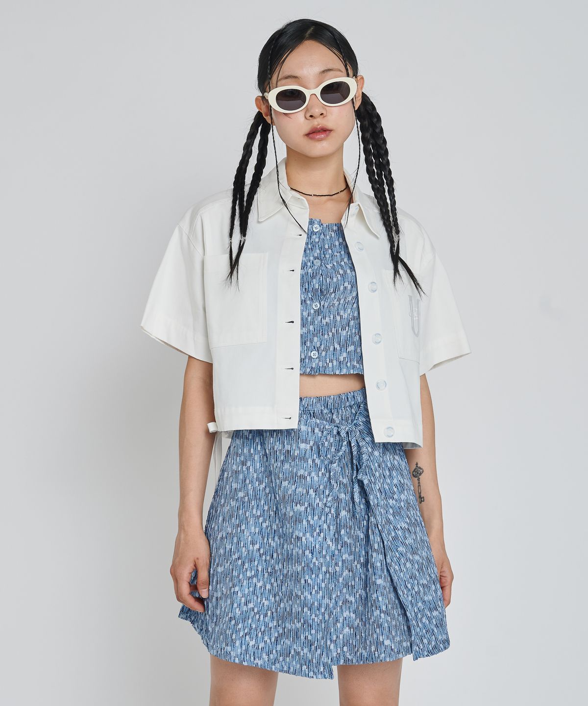 언유주얼 노말(UNUSUALNORMAL) PIO COTTON CROP JACKET_IVORY