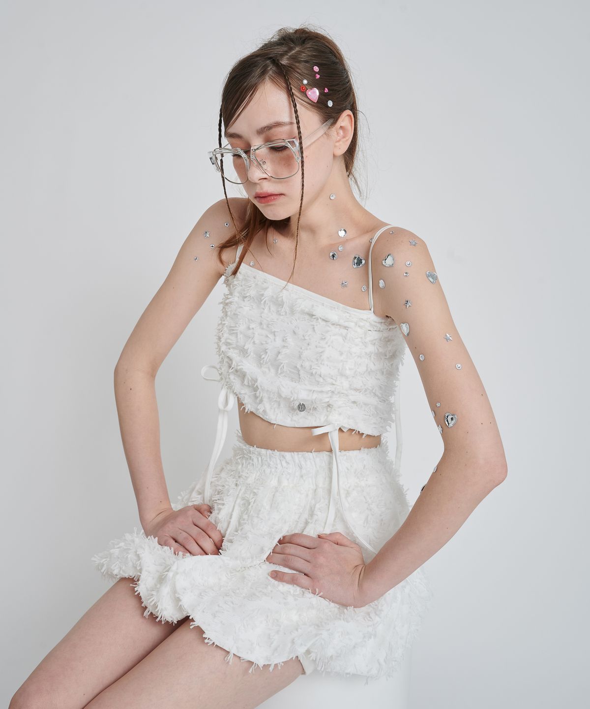 언유주얼 노말(UNUSUALNORMAL) CONY COCOON TWO PIECE SET_OFF WHITE