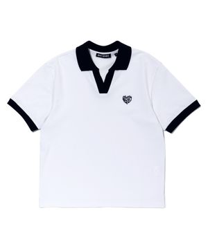 하트 클럽 카라 반팔티 WHITE (LO2TF284-002)