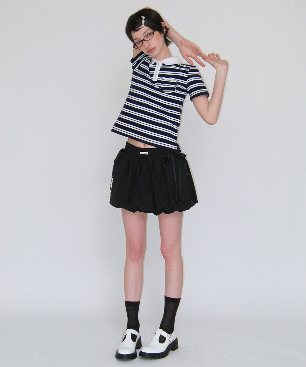 MUSINSA公式 | CRANK シャーリングバルンスカート_ブラック