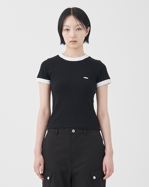 Essential Ringer Short sleeve Black / White