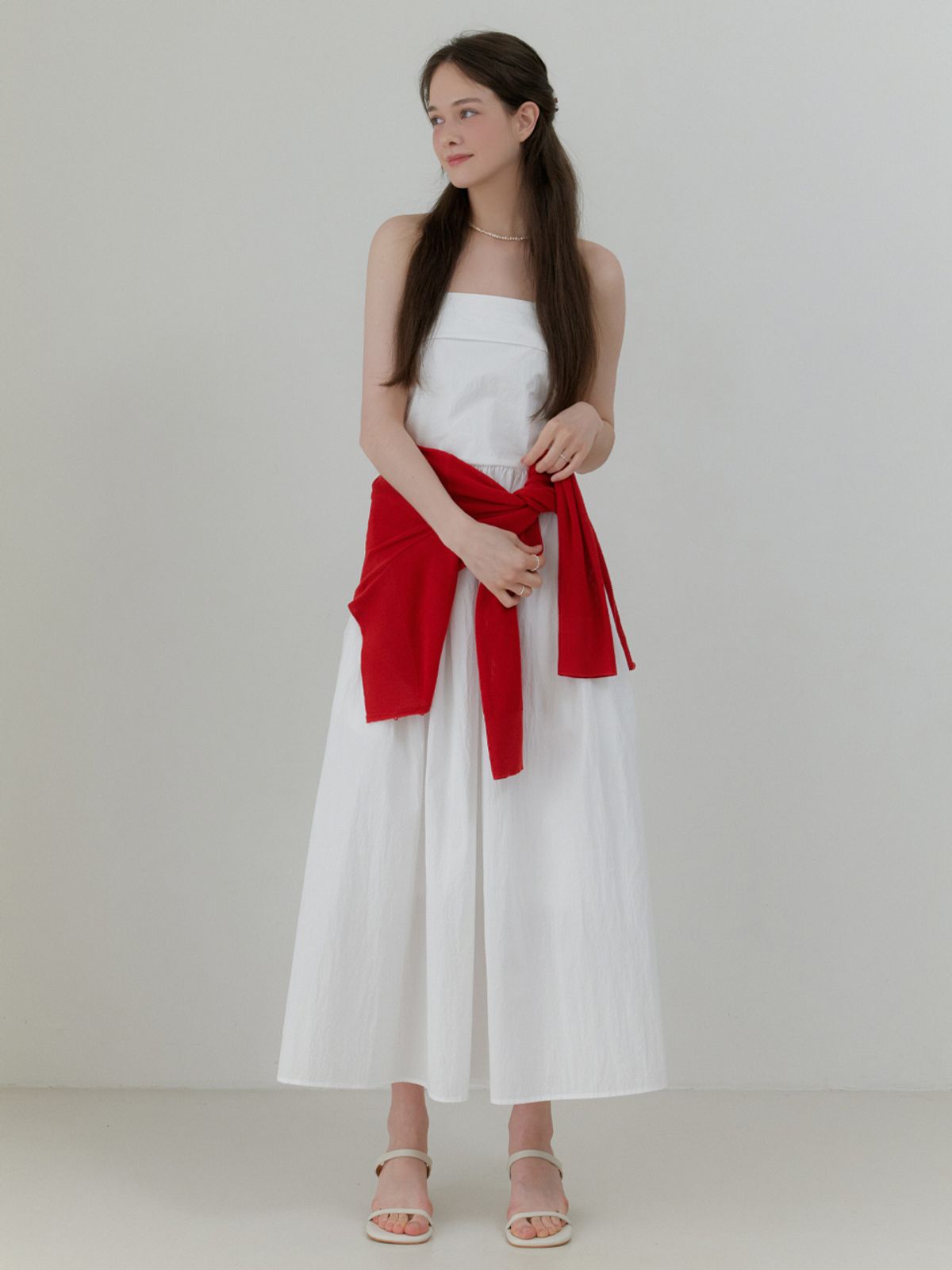 리엘(RE L) Doing bustier dress_2way (white)