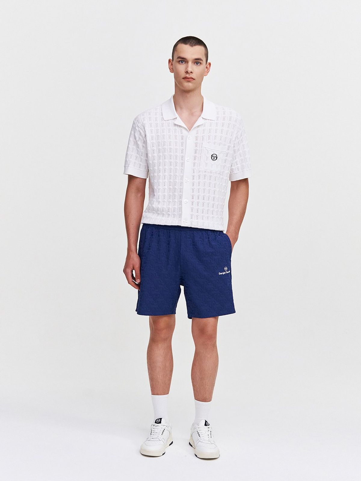 세르지오 타키니(SERGIO TACCHINI) M 리조트 셔츠형 스웨터 (White)