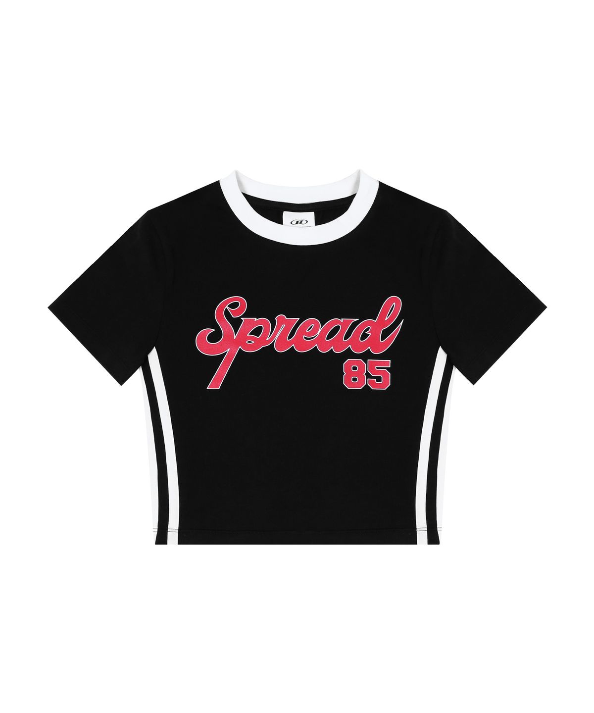 본투윈(BORN TO WIN) SPREAD CROP T-SHIRTS [BLACK]