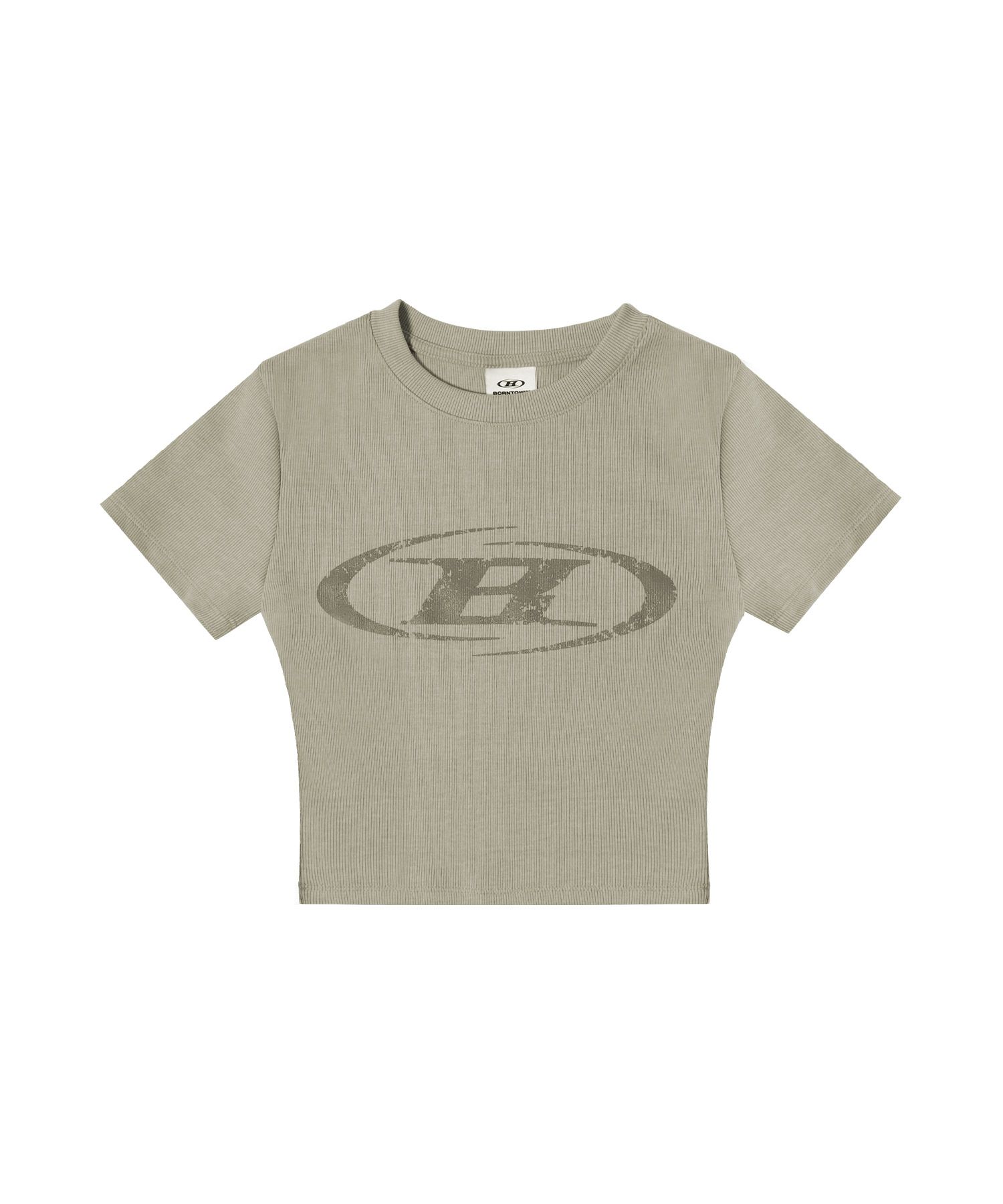 ★2024SS新作★BORN TO WIN★CRACK B PIGMENT CROP T-SHIRTS MUSINSA | BORN TO WIN CRACK B PIGMENT CROP T-SHIRTS [CHARCOAL]