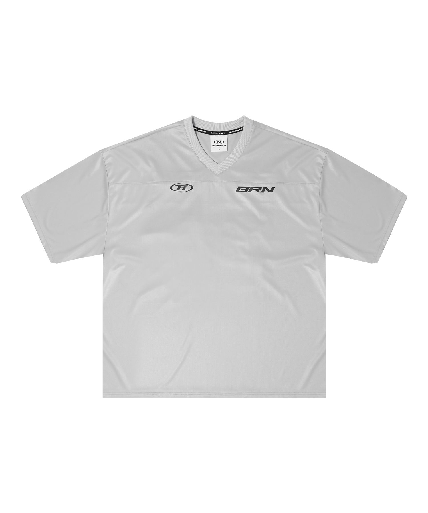 MUSINSA公式 | BORN TO WIN NUMBER 00 RUGBY JERSEY T-SHIRTS [GREY]