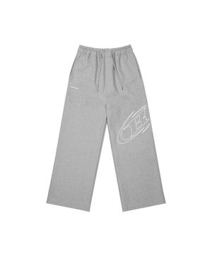 STROKE B WIDE PANTS [MELANGE GREY]