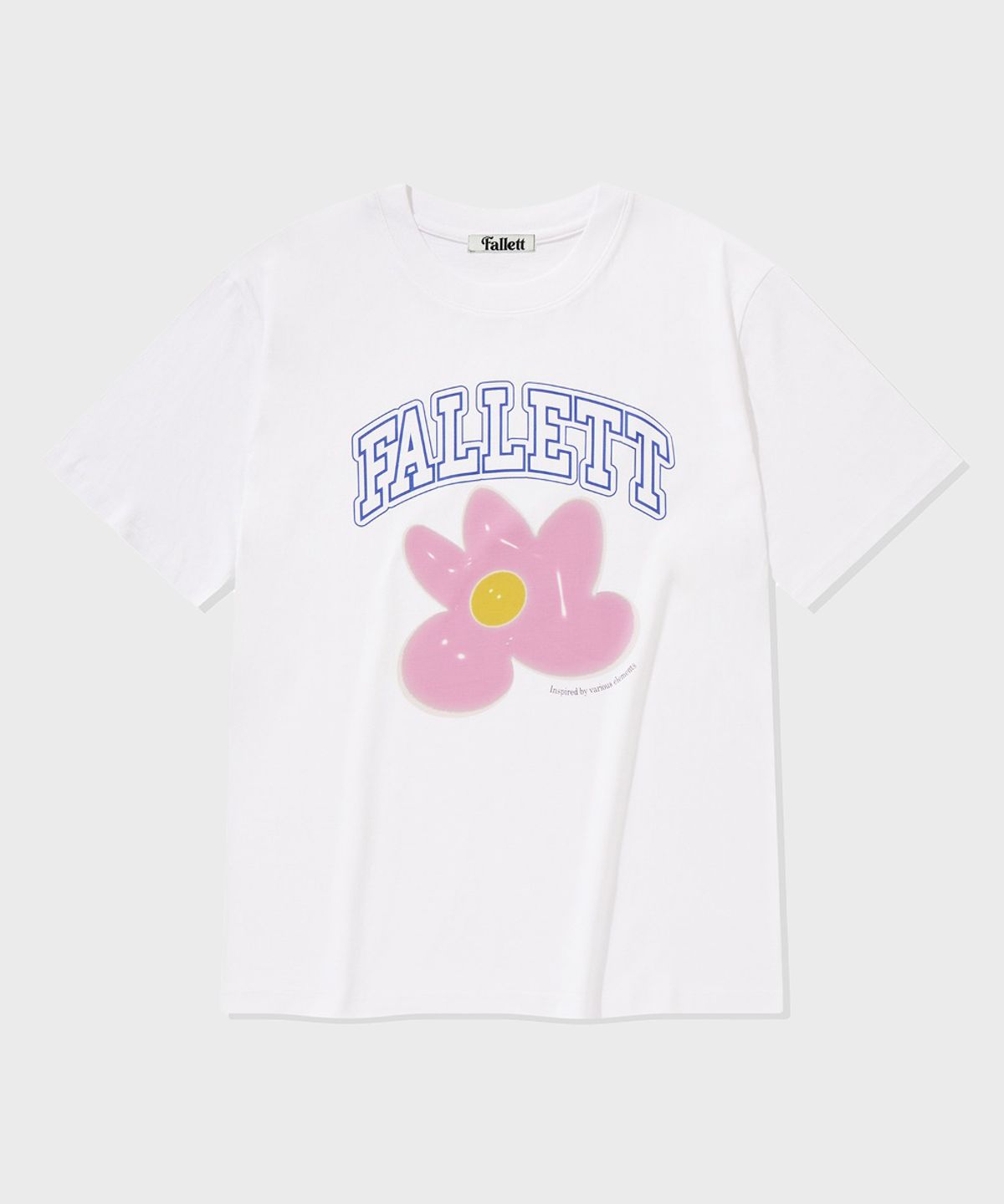 팔렛(FALLETT) 벌룬 플라워 반팔티 화이트