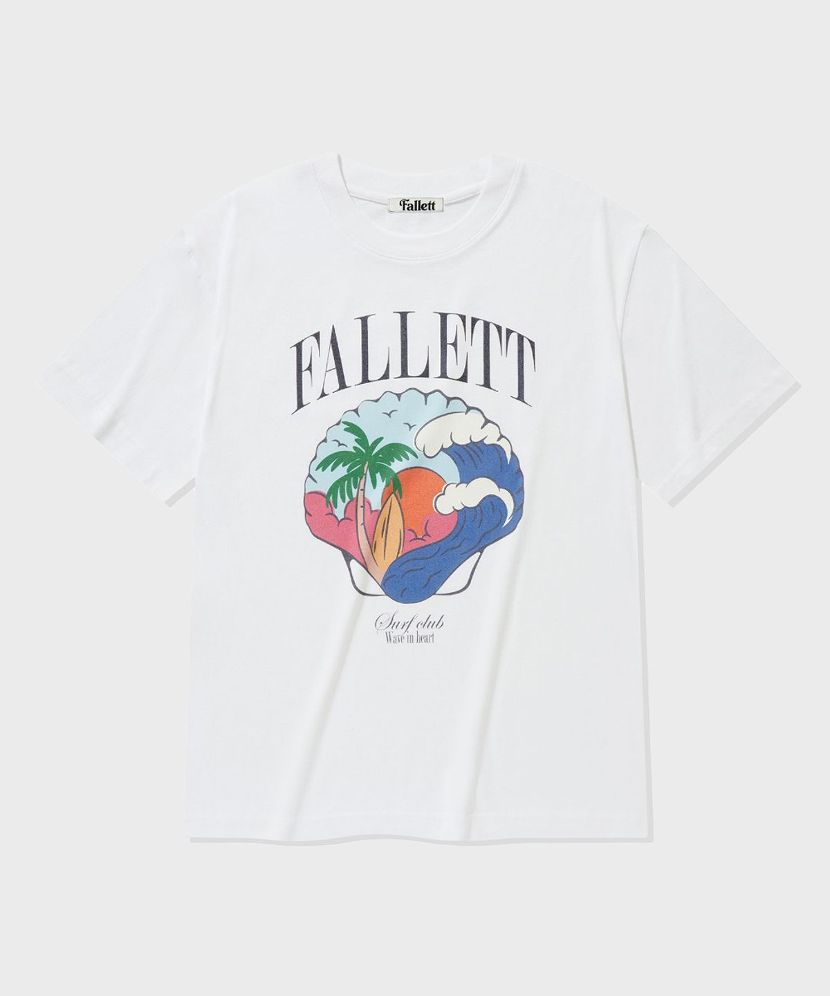 팔렛(FALLETT) 쉘 비치 반팔티 화이트