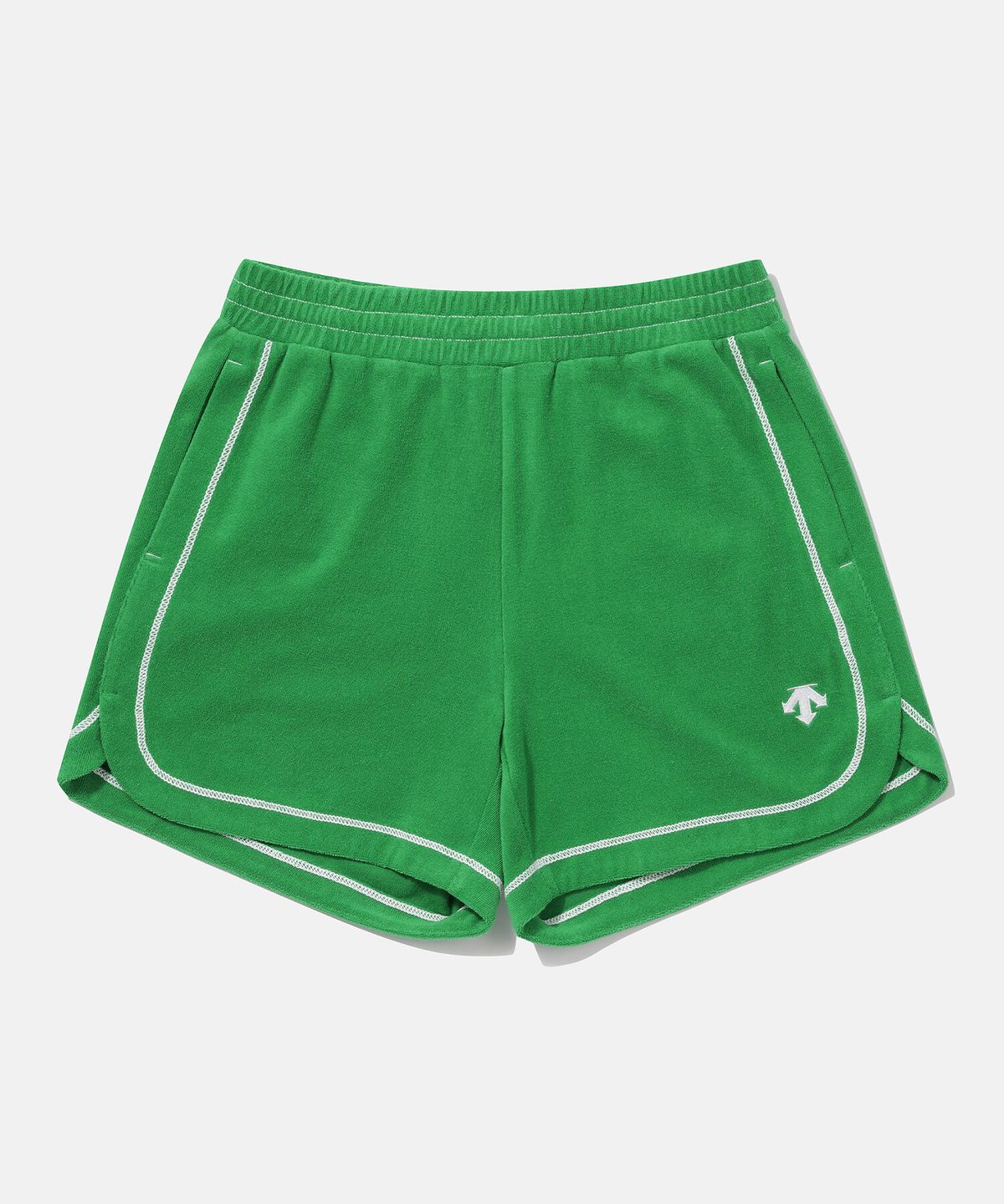 데상트(DESCENTE) 여성 3.5부 테리 쇼츠 그린(SP222EKH54)