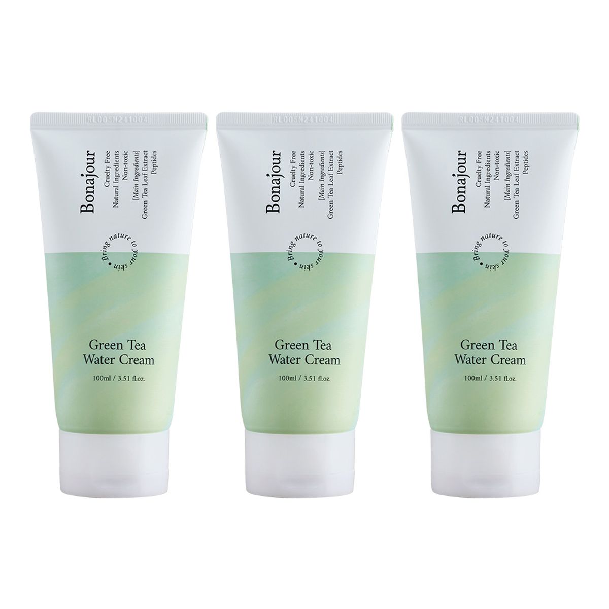 보나쥬르(BONAJOUR) 그린티 워터 크림 100ml 3pack