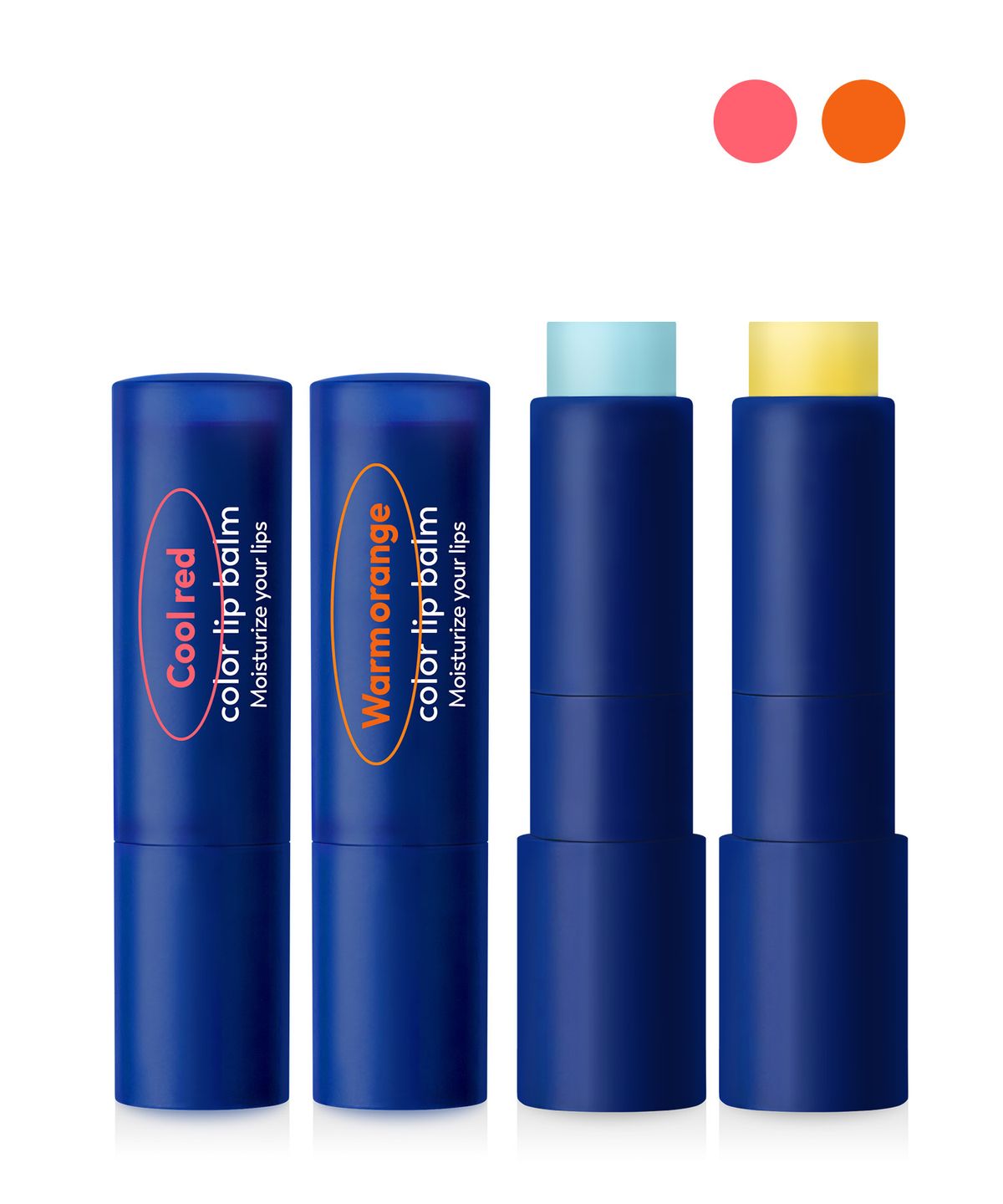 다슈(DASHU) [2pack] 맨즈 컬러 체인지 립밤 (2color, 웜톤, 쿨톤), 2개 set