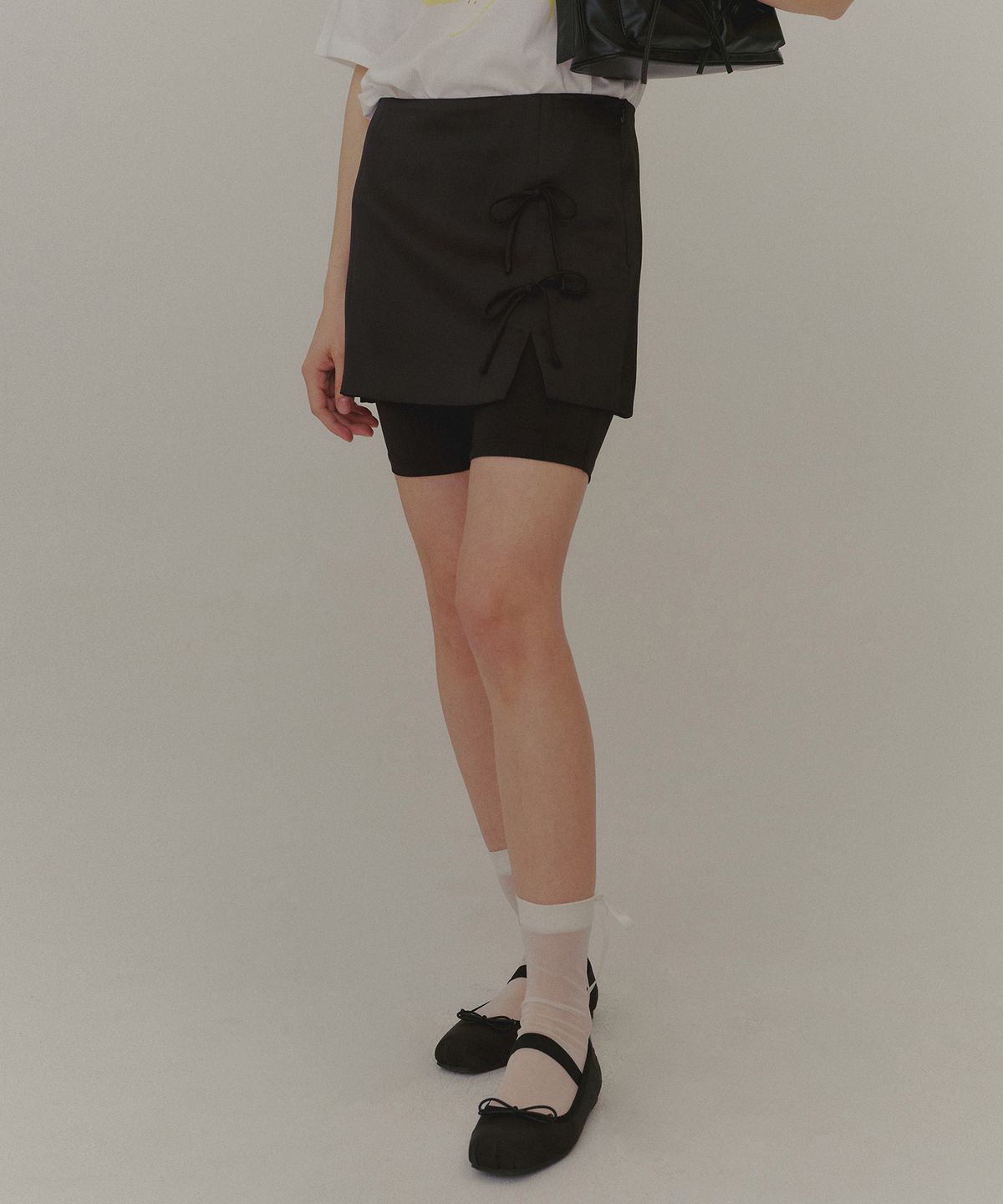 플랙 우먼(PLAC WOMEN) 레이어드 바이커 팬츠 스커트