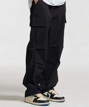 씨알에스디엘 파라슈트 카고 밴딩 팬츠 블랙