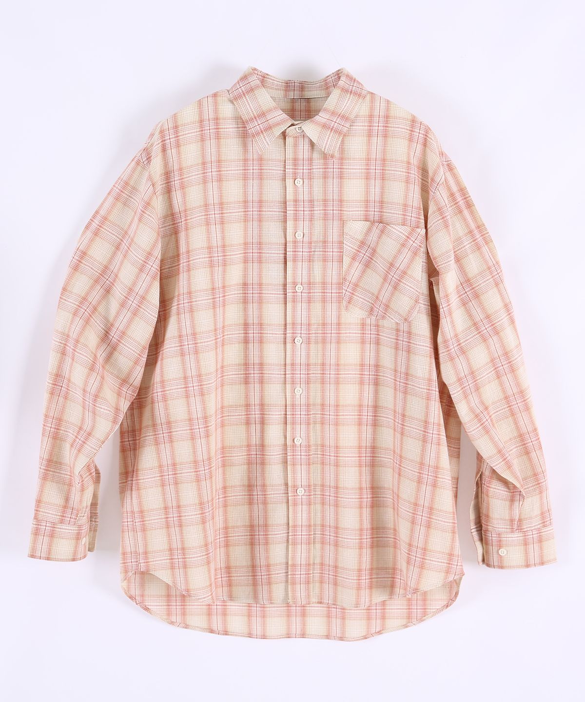 시티스트리트(CITY STREET) OVERSIZE VINTAGE CHECK SHIRT - RED